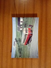 Donegal vintage railway postcard - railcar