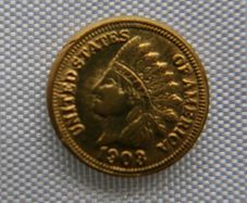 US Miniature 24K Gold Plated Token