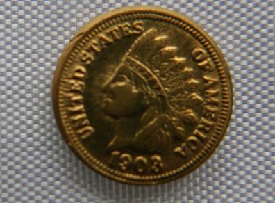 US Miniature 24K Gold Plated Token
