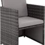 _Poly Rattan Cube Set Including Protective Cover and Stainless Steel Screws 4 Chairs 1 Table 4 Stools Various Colours Image 4