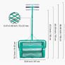 24 Inch Compost Spreader  Heavy-Duty Steel Peat Moss & Lawn Roller with Adjustable Handle Image 3