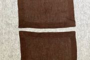 2 x fabric napkin - brown - 38 x 38 cm