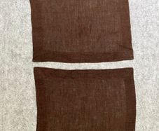 2 x fabric napkin - brown - 38 x 38 cm