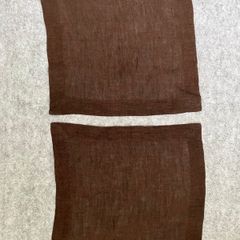 2 x fabric napkin - brown - 38 x 38 cm