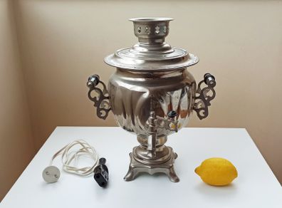 Brass plated electric Samovar 1988 made in the Soviet Union  working fine