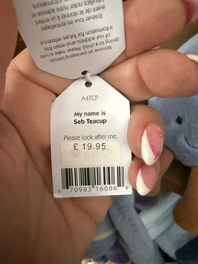 Jellycat Seb tea cup - Harrods exclusive