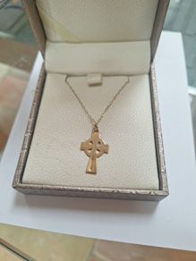 Gold cross & chain