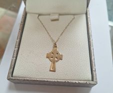 Gold cross & chain