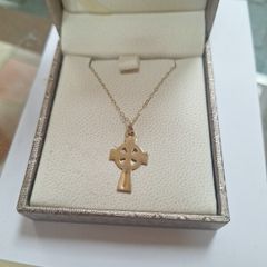 Gold cross & chain