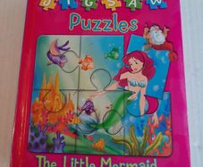 New little mermaid childs jigsaw book and dress up sticker book
