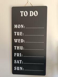 Weekly planner chalkboard