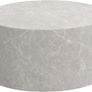 Round Coffee Table 60cm Sand Stone Effect Modern Monoblock Design Image 2