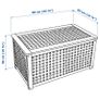 Storage table, acacia Image 2