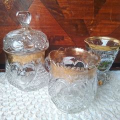 Three Pieces of Bohemian Glass Ware