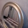 Large round silver mirror Image 4