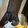 Saloos Collection black elastic party top with mesh sleeves size L/XL UK16 EU44 Postage included Image 2