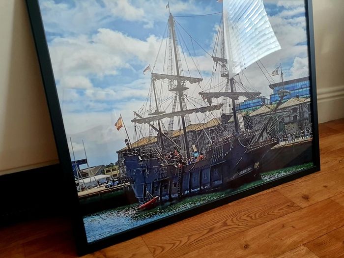 IKEA Jiskbo Frame with Tall Ship Print