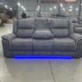 Hannan 3+2 Grey Electric Fabric Recliner Sofa Image 3