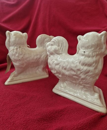 Antique Bo'ness Staffordshire Dogs