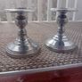 pair of metal pillar candle holders Image 2