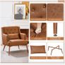 Faux Leather Tufted Armchair Image 3