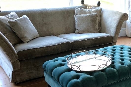 Laura Ashley 2 Seater Langham Sofa in Villandry Champagne