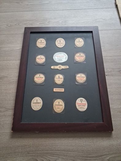 Framed Vintage Guinness Labels
