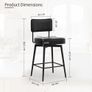 Bar Stools Set of 2 Swivel Breakfast Barstools Image 2