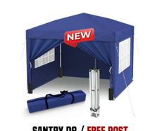 3x3m Popup Gazebo Marquee Party Tent Pavilion Blue with 4 Sides