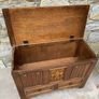 Antique Oak Blanket Box With Drawers. Image 5