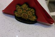 Wooden napkin holder hand painted