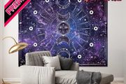 Tapestry Wall Hanging Stars Space Psychedelic Wall Tapestry for Home Decor for Bedroom, Living Room, Dorm Starry Sky, 130 x 150 cm (FREE SHIPPING)