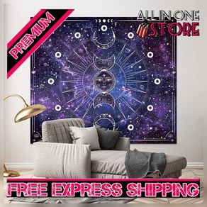 Tapestry Wall Hanging Stars Space Psychedelic Wall Tapestry for Home Decor for Bedroom, Living Room, Dorm Starry Sky, 130 x 150 cm (FREE SHIPPING)