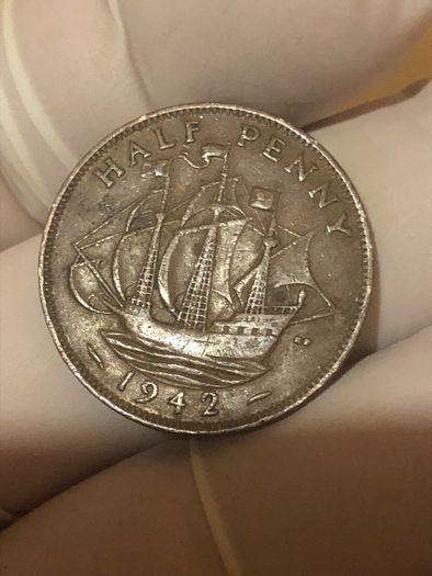 George VI half penny  x 36 Pictures