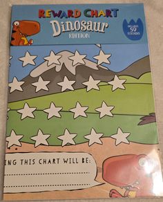 Dionosaur Reward chart for kids. Unopened