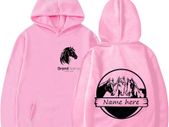 Personalised horsing hoodie for kids with your name on it