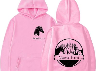 Personalised horsing hoodie for kids with your name on it