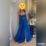 Cobalt blue Debs dress with a subtle sparkle Image 5