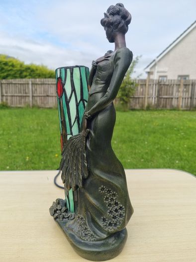 Tiffany-style stained-glass lamp