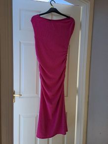 women dress pink off shoulder shein new L