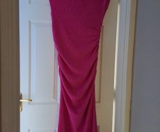 women dress pink off shoulder shein new L
