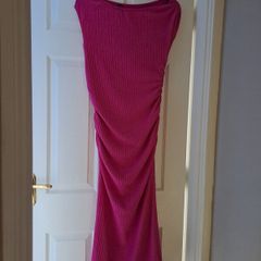 women dress pink off shoulder shein new L