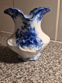 Antique Flow Blue Vase Doreen W.H.Grindley