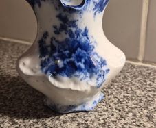 Antique Flow Blue Vase Doreen W.H.Grindley