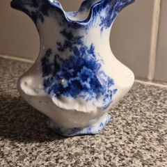 Antique Flow Blue Vase Doreen W.H.Grindley