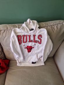 Chicago Bulls NBA White Hoodie Age 8-9