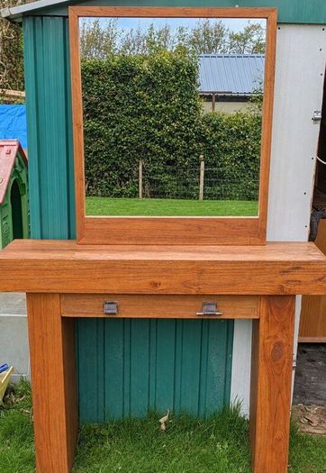 Solid wood cabinet display and console