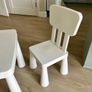 IKEA MAMMUT Kids Table & 2 Chairs White - Perfect Condition Image 4