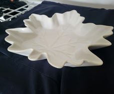 Large leaf shaped ceramic plate new