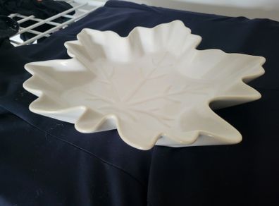 Large leaf shaped ceramic plate new